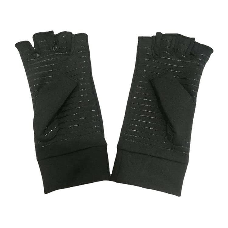 Copper Compression Arthritis Gloves, Best Copper Infused Gloves, Rheumatoid Osteoarthritis Wrist Support, Fingerless Arthritis Gloves, Pain Relief and Healing for Arthritis, Carpal Tunnel,1 Pair (M) M - BeesActive Australia