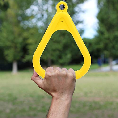 Alomejor Pull Up Ring Kids Gymnastic Rings for Upper Body Strength Fitness Training Exercise Pull Ups(Yellow) - BeesActive Australia