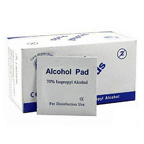 YNR 70% Alcohol Pre-Injection Isopropyl Wipes - Individually Wrapped First Aid Skin Cleaning Easy-Tear Sachet Wipes (50PCS) - BeesActive Australia