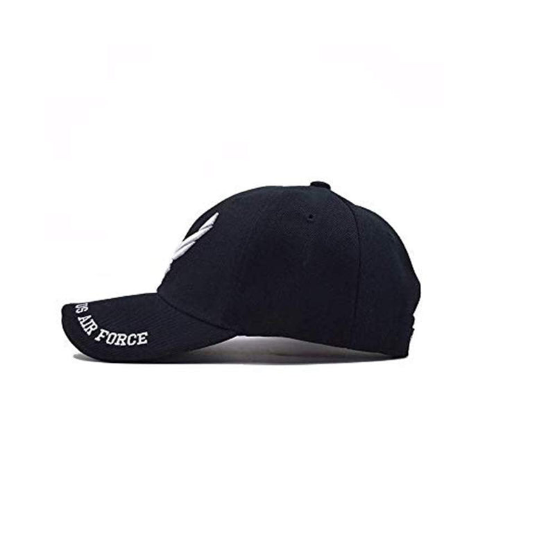 NUOYISI 3D Embroidery Patriotic Army Low Profile Classic Dad Hat Adjustable Baseball Cap Cotton Strapback Cap Trucker Hat Air Porce Black - BeesActive Australia