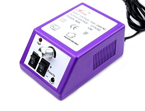 LILYS PET 20,000 RPM Light Type Professional Electric Nail Art Salon Drill Glazing Fast Machine,Electric Nail Art File Drill with 1 Pack of Sanding Bands (Violet) Violet - BeesActive Australia