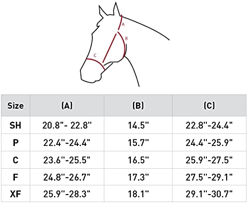 HORZE Kiel Halter with Fleece Black Warmblood - BeesActive Australia