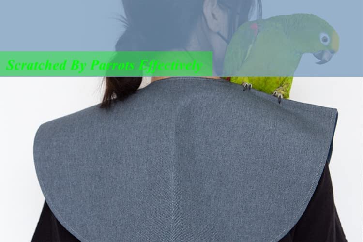 Parrot Anti-Scratch Shoulder Bird Anklet Toys, Multi-Functional Bird Diaper Flight Suits Pee Pads Diaper Poop Shawl for Small Medium Cockatiel Parakeet Macaw Shoulder Protector-Blue - BeesActive Australia