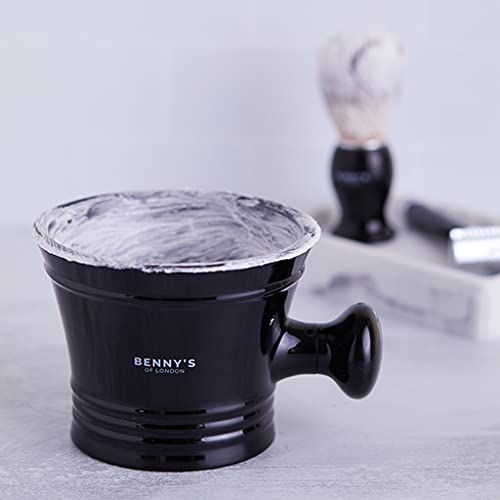 Shaving Brush & Bowl Gift Set | BENNY'S | Luxury Quality | Men's Gift Idea | Ideal for Travel | Shaving Bowl & Shaving Brush - BeesActive Australia