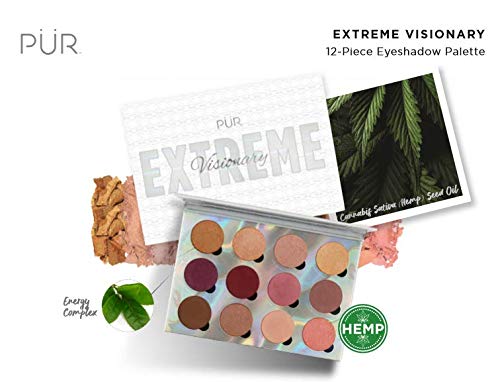 PÜR Extreme Visionary 12-Piece Magnetic Eyeshadow Palette with Hemp, 0.55 oz. - BeesActive Australia