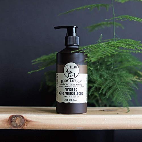 Outlaw The Gambler Bourbon-Inspired Natural Lotion - The Luckiest Scent Around - Whiskey, Old-Fashioned Tobacco, and a Hint of Leather - Men’s or Women’s Lotion - 8 fl. oz. - BeesActive Australia