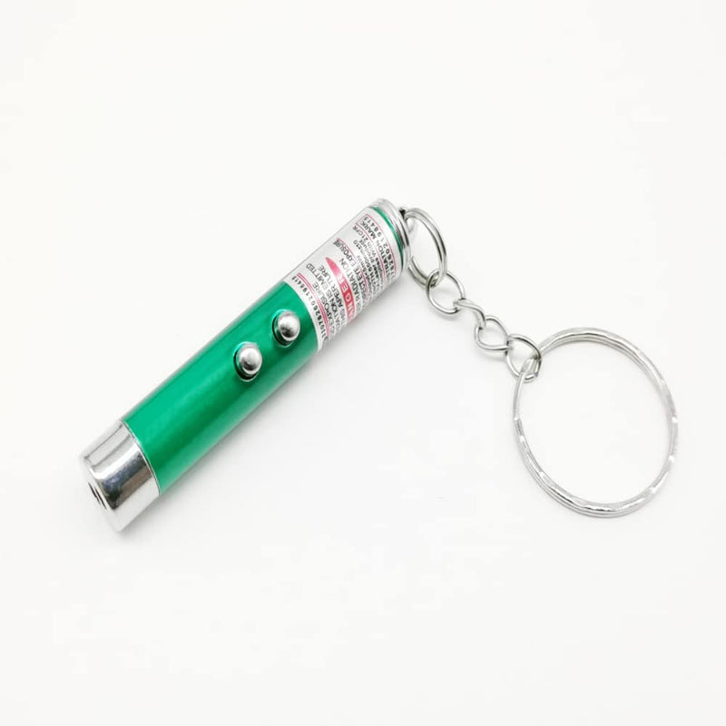 Mini Cat Toys Laser Pointer Pen Keychain Flashlight Funny Dog Stick Pet Lamp White Light LED Infrared Button Electronics Included (6 Color Mix Pack, 6 Color Mix) 6 color mix Pack - BeesActive Australia