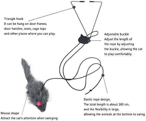 2 Pack Hanging Door Bouncing Mouse Cat Toy - BeesActive Australia