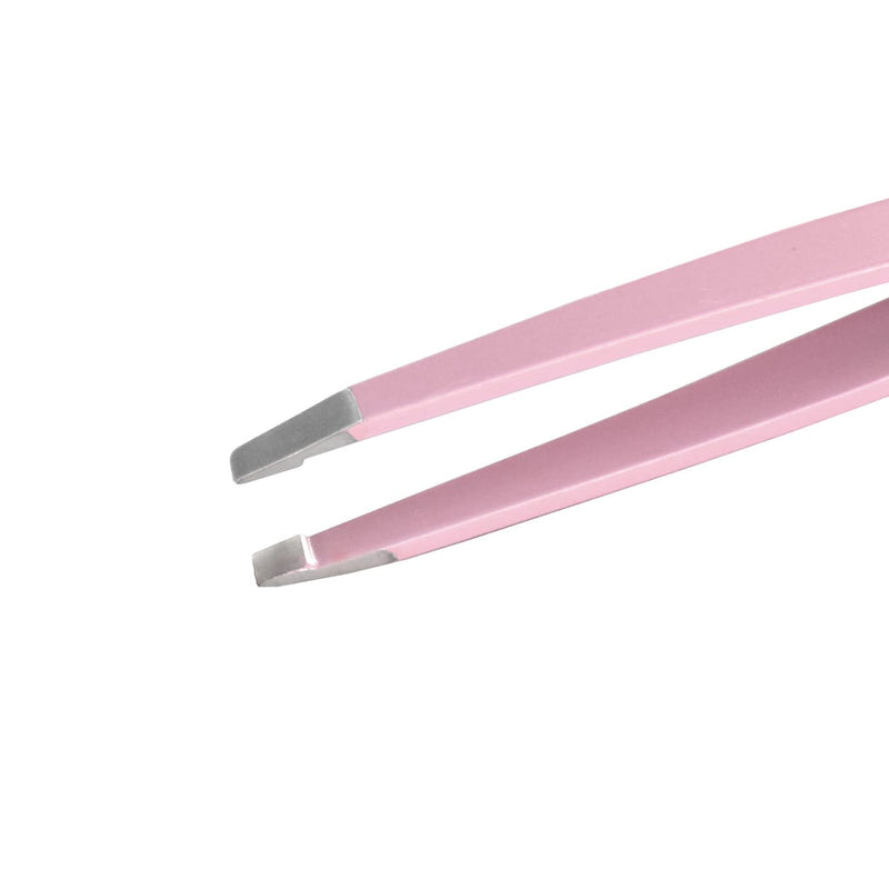 Slant Tweezers – Precision Slant-Tip Pink Eyebrow Tweezer Stainless Steel Facial Hair Plucking for Men and Women - BeesActive Australia