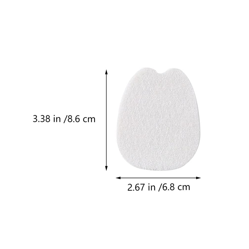 EXCEART Invisible Forefoot Cushion 5 Pairs Shoes Tongue Stick Cushions Thin Felt Forefoot Pads Foot Pain ( White ) - BeesActive Australia