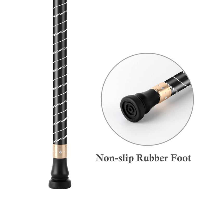 OOCOME LED Light Aluminium Walking Stick With Rubber Ferrule Adjustable Walking Cane for Men Women Arthritis Seniors Disabled and Elderly - BeesActive Australia