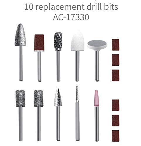 10 IN 1 Nail Drill Bits Kit for TOUCHBeauty Nail Dirll with USB Charging Cable - BeesActive Australia