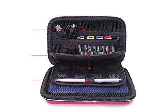 Diabetic Organizer Carrying Case with Handble Strap for Blood Sugar Test Strips, Medication, Glucose Meter, Pills, Pens, USB Cables, Insulin Syringes, Needles, Lancets, Hard Shell Travel Kits (Red) Red - BeesActive Australia