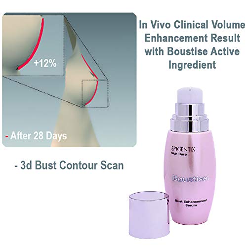 Boustise Breast-Enlargement Cream 2.7oz - ORGANIC QUADRAplump Extracts 4 CONCENTRATED Fat Trapping Moisture Binding Actives - 2 Month Supply - Natural Bust Enhancement Plumping Lotion - Made In Canada - BeesActive Australia