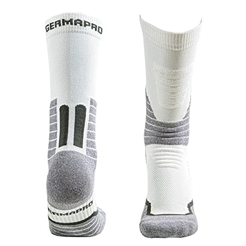 GermaPro Hiking Work Boot Socks for Men & Women w/Anti-Stress Moisture Wicking Germanium & Coolmax All Season 2 pairs Large - BeesActive Australia