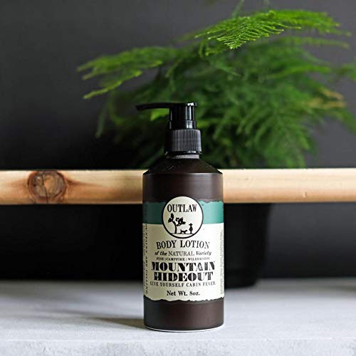 Outlaw The Mountain Hideout Natural Lotion - In The Mountains, You're Free - Pine Forest, Damp Earth, and Campfire in the Breeze - Men's or Women's Lotion - 8 fl. oz. - BeesActive Australia