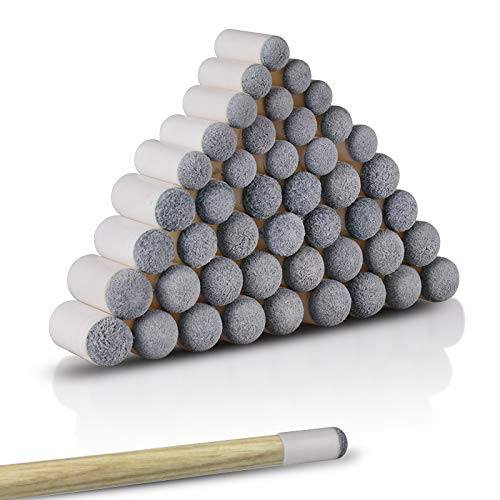 ABOAT 50 Pieces 4 Sizes Pool Cue Tips Slip-On Billiard Cue Tips Replacement, 9 mm, 10 mm, 12 mm, 13 mm - BeesActive Australia