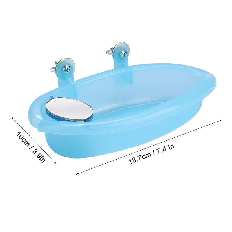 Hztyyier Bird Bath with Mirror, Portable Bird Bath Bird Bathroom for Pet Parrots Bird Cage Hanging Bath Accessories - BeesActive Australia