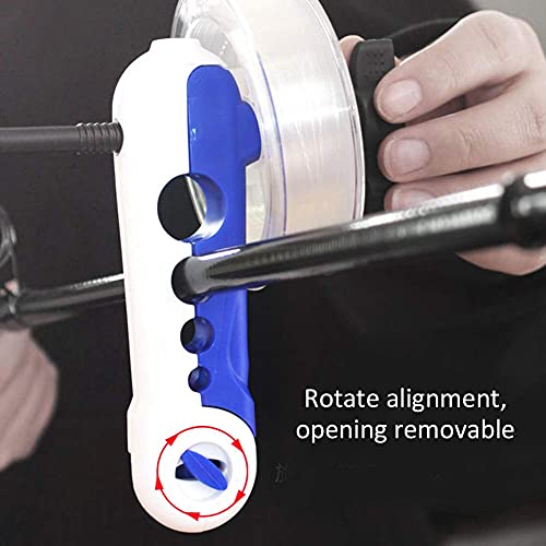 RiToEasysports Fishing Line Spooler Reel Winder,Mini Fishing Line Winding Spool for Varying Spool Sizes white blue - BeesActive Australia