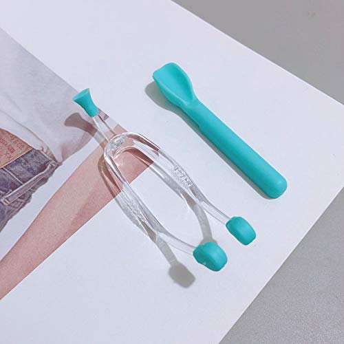 Soft Silicone Contact Lenses Remover and Insertion Tool, Contact Tweezers and Soft Scoop for Girls Lady with Long Nails (Green) - BeesActive Australia