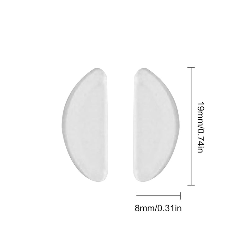 15 Pairs Adhesive Nose Pads Anti-Slip Silicone Eyeglass Pads for Glasses Sunglasses Spectacles (Transparent, 1 mm) - BeesActive Australia