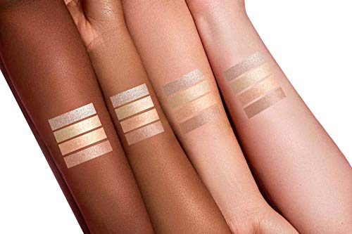 Highlighter Palette Highlighter Makeup Iluminador - Glow Bronzer Powder Makeup Highlighter Kit With Mirror - 4 Highly Pigmented Face Highlighter Shimmer Colors - Vegan, Cruelty Free & Hypoallergenic - BeesActive Australia