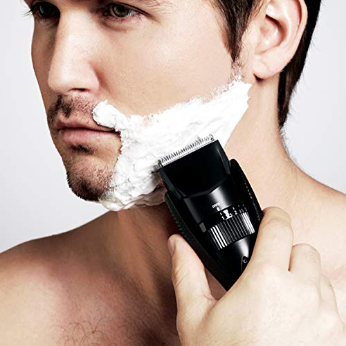 Panasonic ER-GB37 Wet & Dry Electric Beard Trimmer for Men with 20 Cutting Lengths, Standard UK 3pin plug, Black GB37 - 20 cutting lengths single - BeesActive Australia