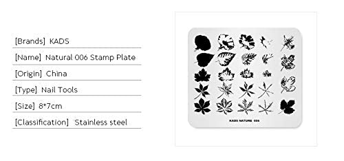 KADS Templates for Nails Leaf Nature Fall Stamping Plates Image Plates for Manicure DIY Nail Art (NA006) NA006 - BeesActive Australia