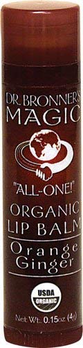 Dr. Bronner's Magic Soaps Organic Lip Balm, Orange Ginger, 0.15 Ounce - BeesActive Australia