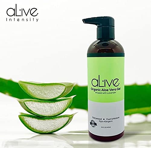 Alive Intensity Organic Aloe Vera Gel With 100% Pure Aloe & Lavender Pure Aloe Vera Gel for Skin and Hair - BeesActive Australia