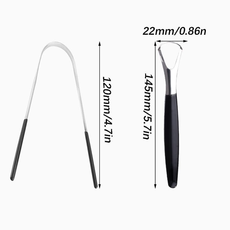 Tongue Scraper Stainless Steel, Tongue Cleaner Set, Fresh Breath Care Scraper, Great for Oral Care - BeesActive Australia