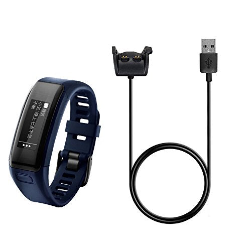 Kissmart Compatible with Vivosmart HR Charger (2PCS), Replacement Charging Cable Cord for Garmin Vivosmart HR/Garmin Vivosmart HR+ (Black - 2PCS) - BeesActive Australia