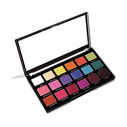 Makeup Revolution Eyeshadow Palette, Mischief Mattes, 18 Richly Pigmented Eyeshadows, Great Shades for Day & Night, Compact Palette Face Make Up - BeesActive Australia