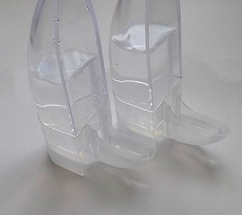 TOKYO-T Pet Bird Cage Water Bottle Dispenser Feeder for Zebra Finch Budgies Set of 2 Clear - BeesActive Australia