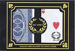 [AUSTRALIA] - DA VINCI Ruote, Italian 100% Plastic Playing Cards, 2-Deck Poker Size Set, Regular Index, w/2 Cut Cards 