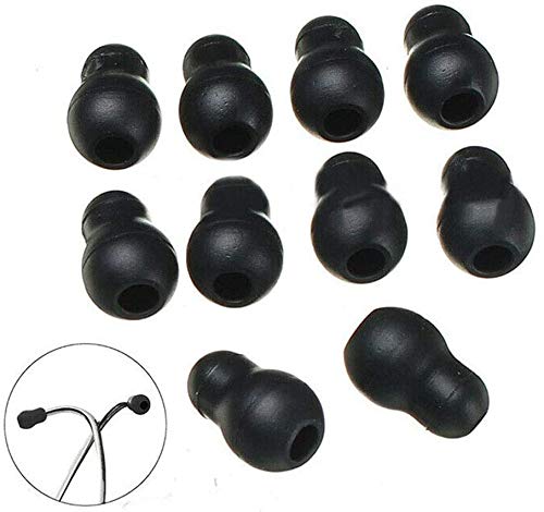 10pcs Super Soft Earplug Eartips Earpieces for Littmann Stethoscope Silicone Black 10pcs Black - BeesActive Australia