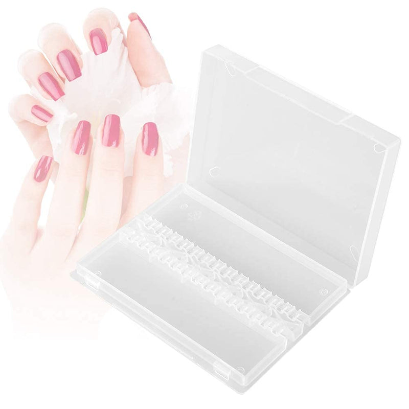 GOTOTOP Plastic Nail Drill Bit Box Professional Nail Drill Bit Holder Display Storage Box 14 Holes Nail Art tool Storage(Transparent) Transparent - BeesActive Australia