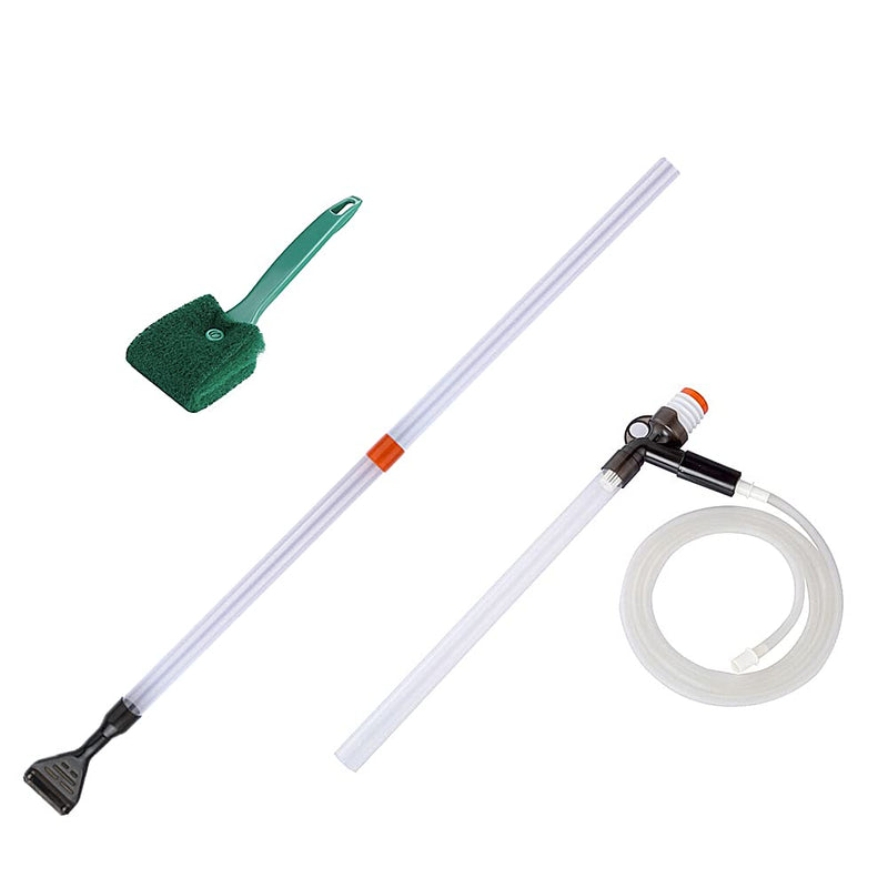 PULACO Aquarium Gravel Cleaner, New Quick Water Changer with Air-Pressing Button, Fish Tank Sand Cleaner Kit with Free Aquarium Brush - BeesActive Australia