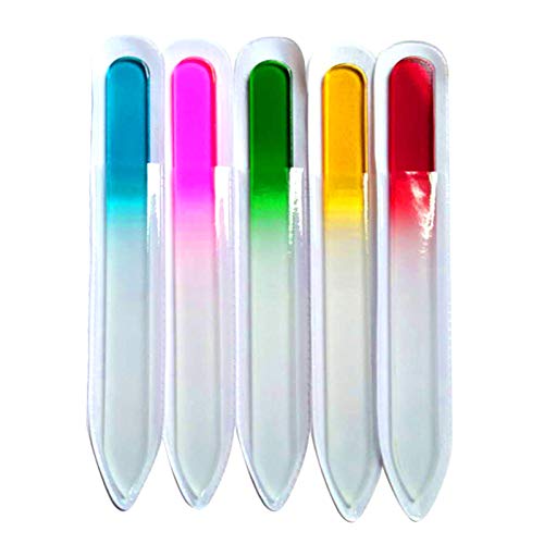 IKAAR Glass Nail Files Fingernail File for Professional Manicure Nail Care, Precision Filing, Expertly Shape Nails, Leaves Nails Smooth, Pack of 5pcs - BeesActive Australia
