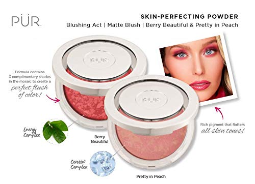 PUR Cosmetics Blushing Act Skin Perfecting Powder in Berry Beautiful , 0.28 oz - BeesActive Australia