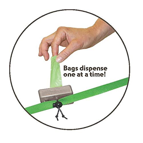 Neater Pets Neater Bags - Dog Waste Poop Bags - Dispense One at a Time Like Tissues - No Rolls to Fuss With - Easy-Tie Handles - Dispenser Attaches to any Leash (210 Bags, Chevron Pink) 210 Bags + Pink Dispenser - BeesActive Australia