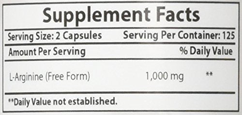 Best Naturals L-Arginine 500mg 250 Capsules (250 Count (Pack of 1)) 250 Count (Pack of 1) - BeesActive Australia