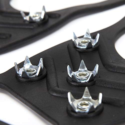 KOXHOX Climbing Crampons for Shoes 8-Studs Traction Grips Shoe Cover Studs Spikes Anti Slip Ice & Snow Grips Ice Snow Grippers for Hiking Walking Climbing Mountaineering Large - BeesActive Australia