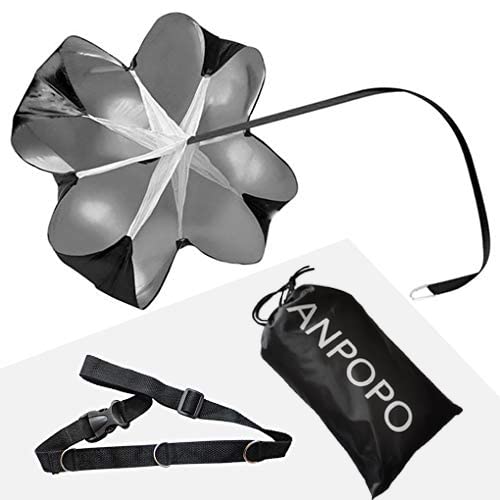 ANPOPO Bfsmile Running Speed Training 56" Parachute with Adjustable Strap, Free Carry Bag. Speed Chute Resistance Running Parachute for Kids Youth and Adults (1 Umbrella) - BeesActive Australia