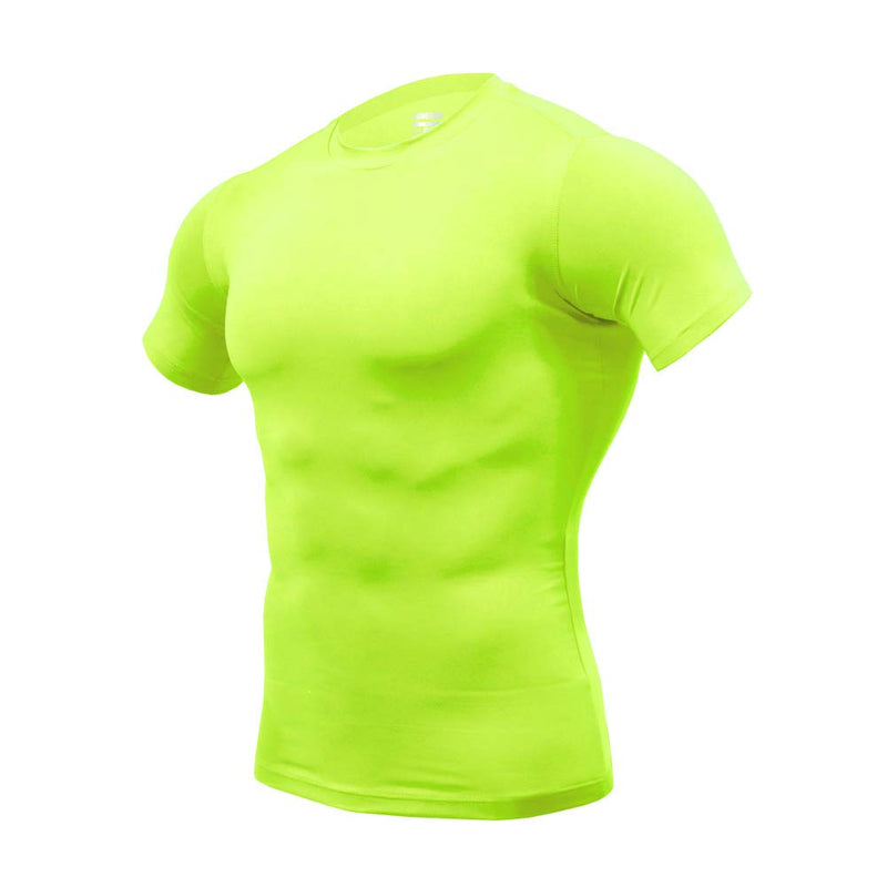 ARMEDES Mens Short Sleeve T-Shirt Cool Dry Compression Baselayer 51/131/132 Yellow XX-Large - BeesActive Australia