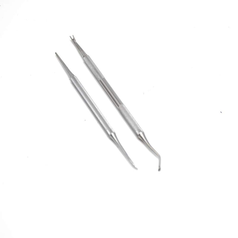 Windfulogo 2Pcs Stainless steel Ingrown Toenail Tools Lifter and File for Toenail and Nail With Silver Case - BeesActive Australia