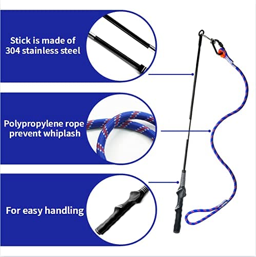 YINOR Flirt Pole for Dogs-Interactive Lures Durable Rope,Chase and Tug of war Puppy Toy，Outdoor Dog Agility Training Equipment Plush，Teaser Chew Pet Kits for Small Medium Dogs - BeesActive Australia
