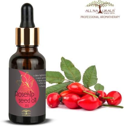 All Naturals Rosehip Seed Oil 30 ML - Cold Pressed Pure & Undiluted Carrier Oil For Skin Lightening, Pigmentation, Stretch Marks, Acne Scars, Wrinkles, Aging - BeesActive Australia