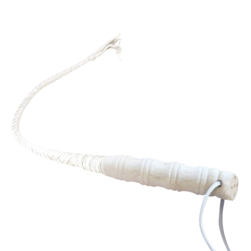 TINTON LIFE Leather Dog Protection Training Whip with Wood Handle Professional Agitation Whip Pet Exercise Tool Short - BeesActive Australia
