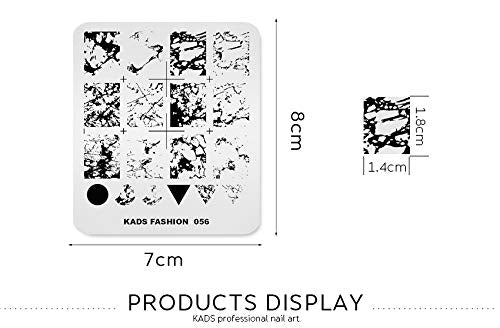 KADS Nail Art Stamping plate Nail Template Nail Art Design Tool Nail DIY Design Image Plate (FA056) FA056 - BeesActive Australia